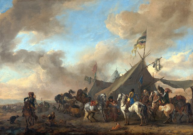 Army Camp by Philips Wouwerman