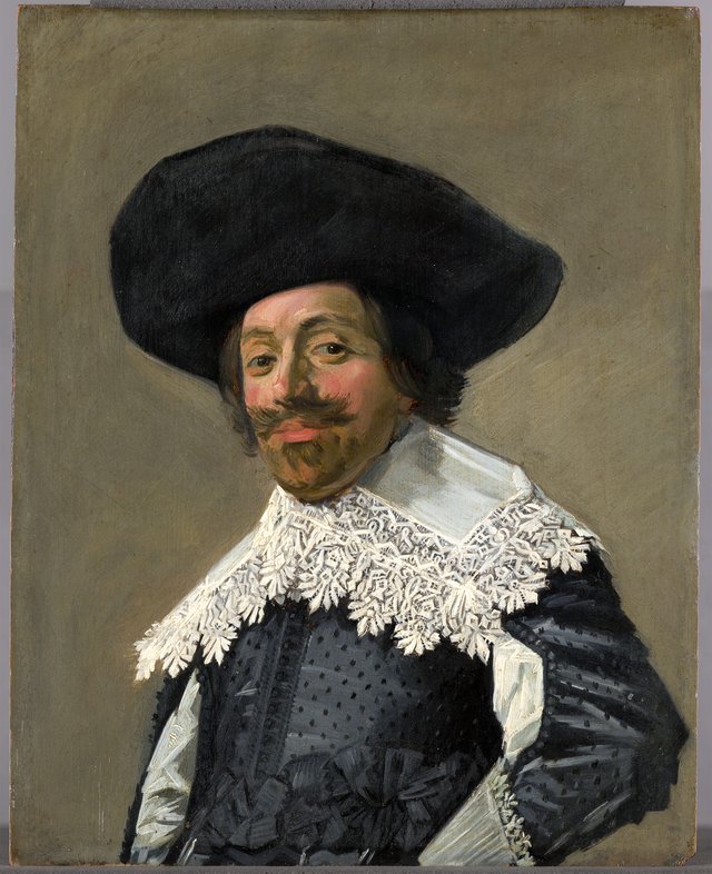Portrait of a man with a hat by Frans Hals