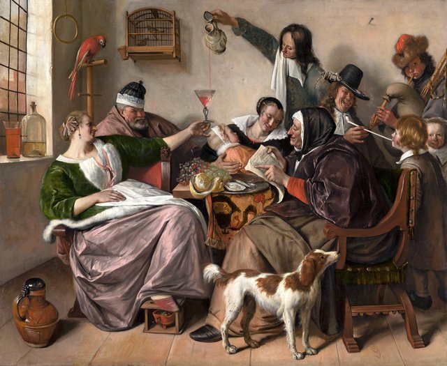 'As the Old Sing, So Pipe the Young' by Jan Steen