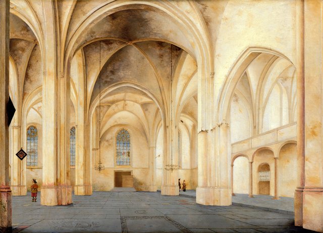 Interior of the Cunerakerk in Rhenen by Pieter Jansz. Saenredam