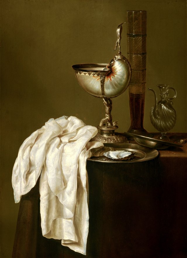 Still Life with a Nautilus Cup by Willem Claesz. Heda
