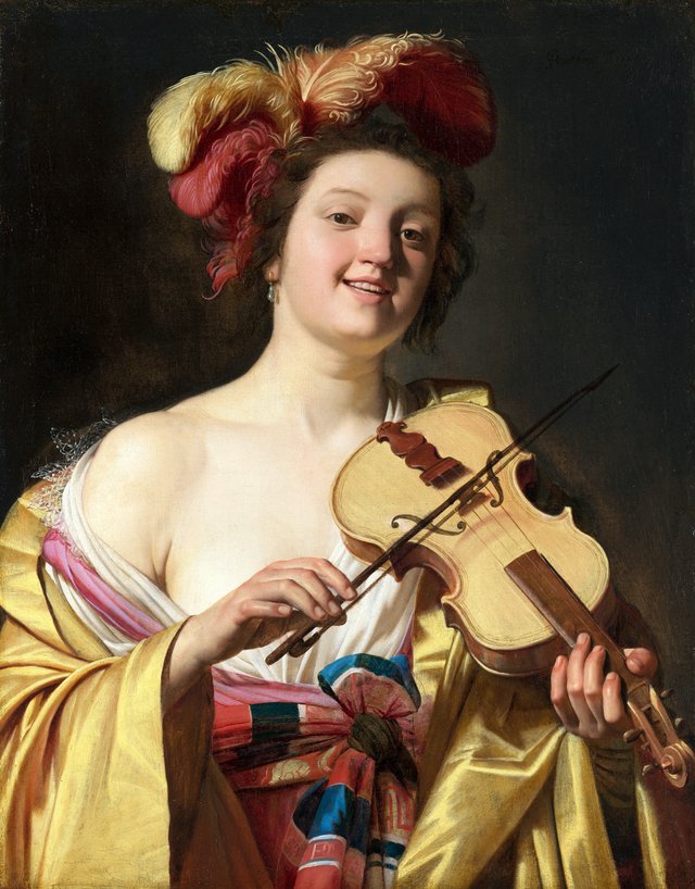 The Violin Player by Gerard van Honthorst