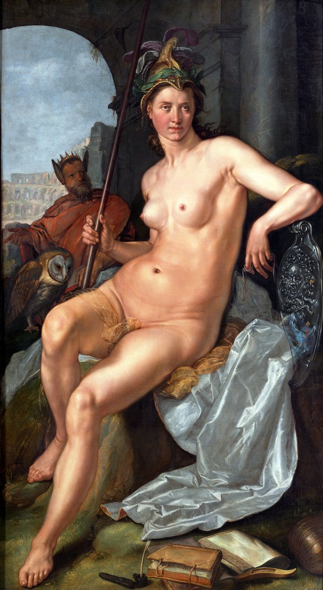 Minerva by Hendrik Goltzius