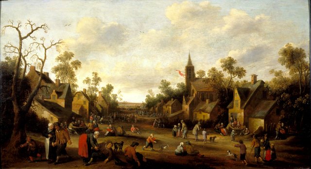 Village Scene by Joost Cornelisz Droochsloot