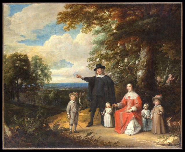 Family Group in a Landscape by Jacques d'Arthois