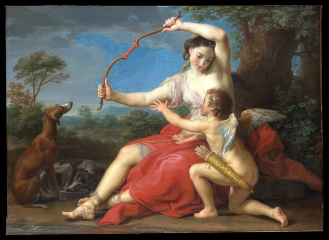 Diana and Cupid by Pompeo Batoni