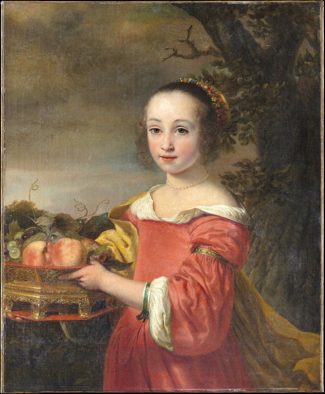 Petronella Elias (1648–1667) with a Basket of Fruit by Ferdinand Bol