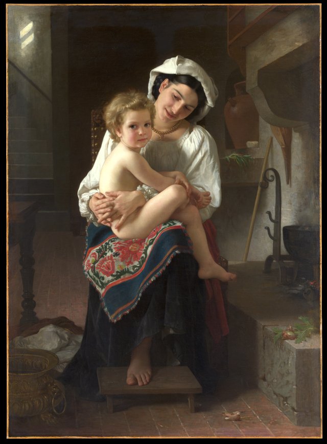 Young Mother Gazing at Her Child by William-Adolphe Bouguereau