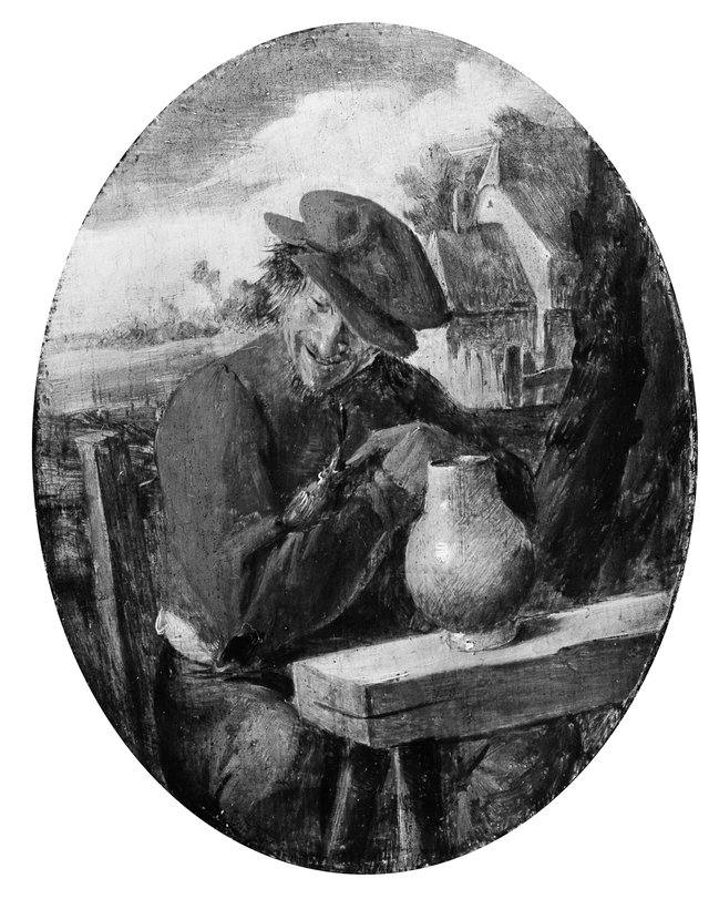 A Peasant with a Bird by Adriaen Brouwer