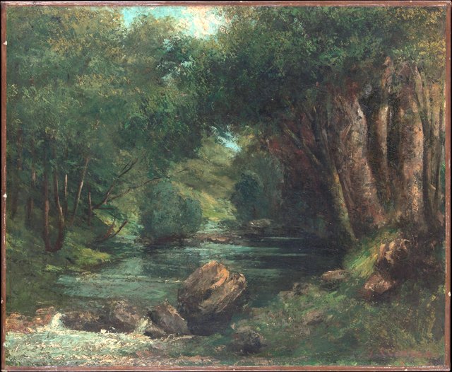 A Brook in the Forest by Gustave Courbet