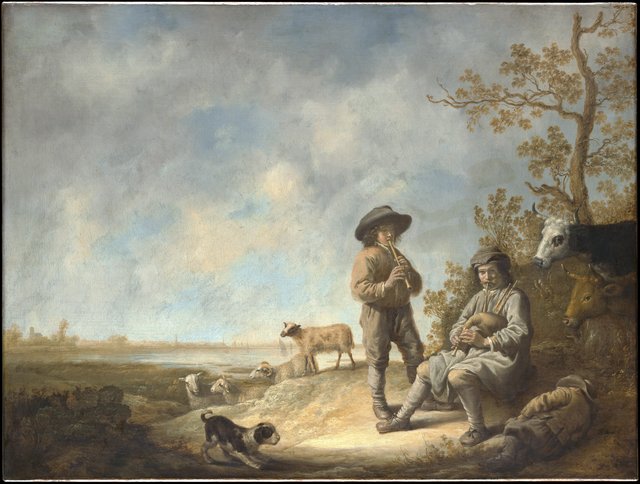 Piping Shepherds by Aelbert Cuyp