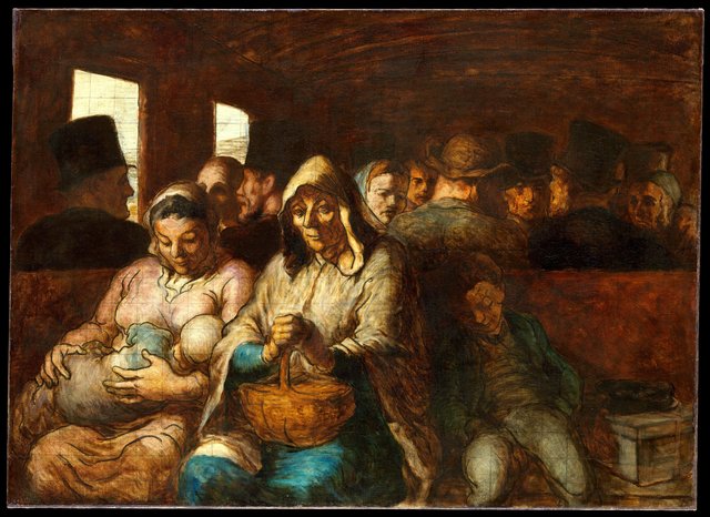 The Third-Class Carriage by Honoré Daumier