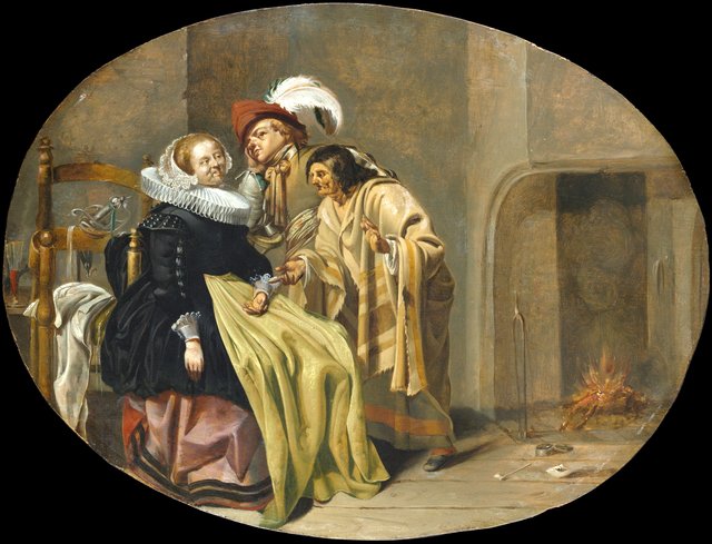 A Couple in an Interior with a Fortune-Teller by Jacob Duck