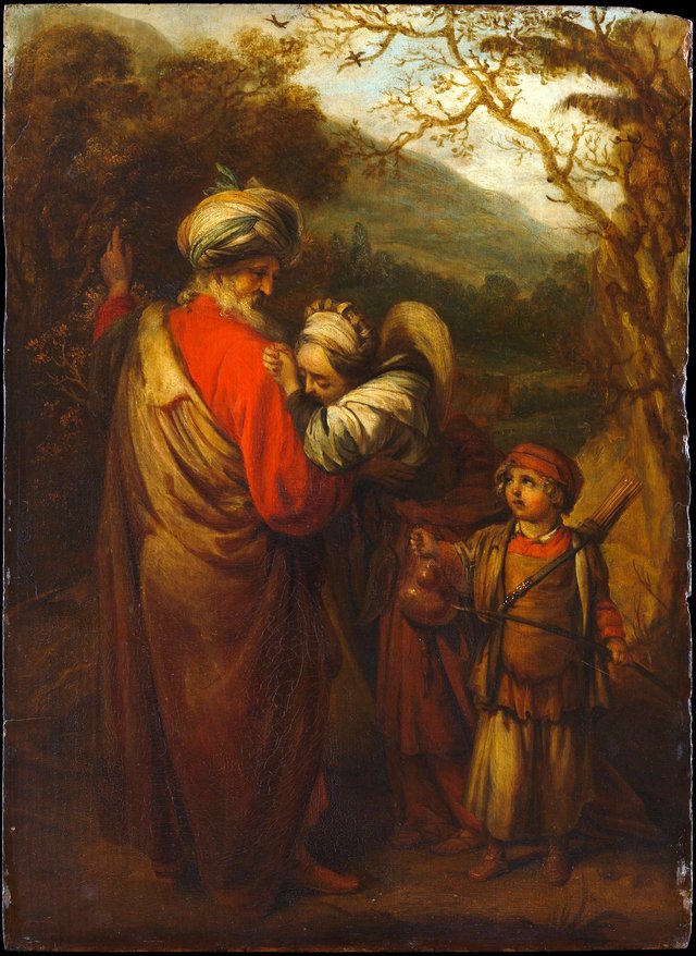 Abraham Dismissing Hagar and Ishmael by Barent Fabritius