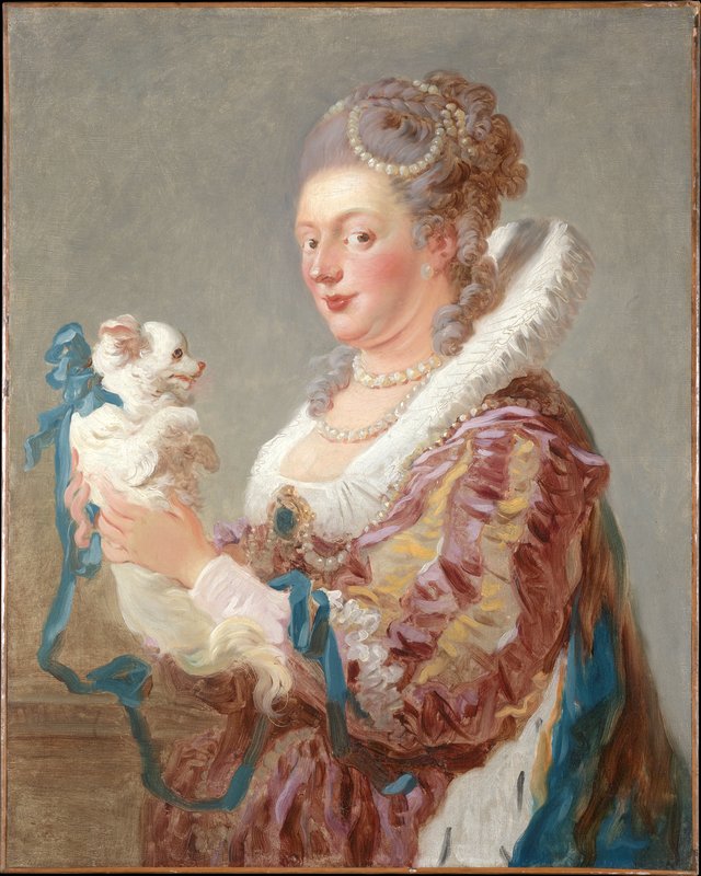 Marie Emilie Coignet de Courson (1716–1806) with a Dog by Jean-Honoré Fragonard