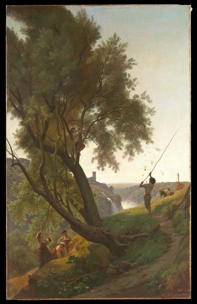 Gathering Olives at Tivoli by François-Louis Français