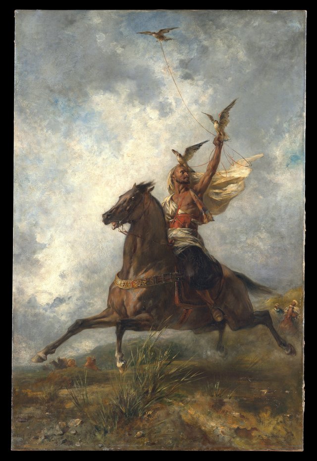 The Arab Falconer by Eugène Fromentin