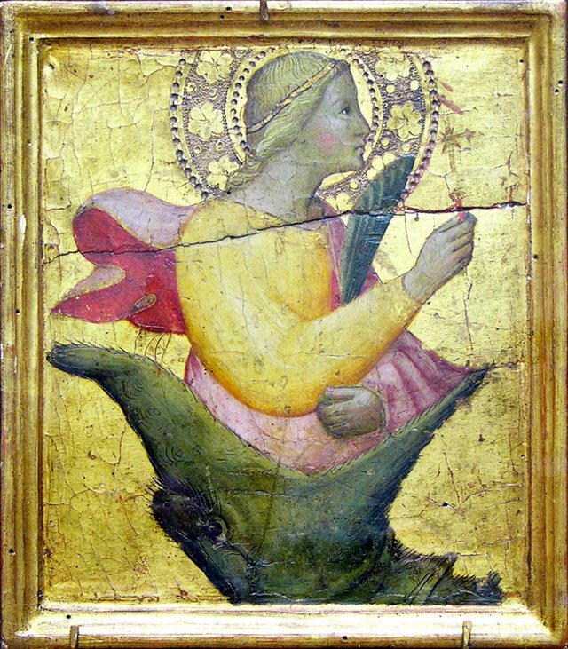 Saint Margaret and the Dragon by Agnolo Gaddi