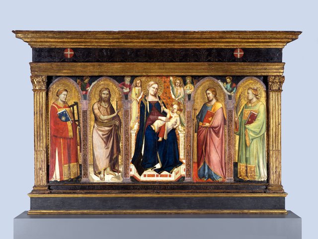 Madonna and Child Enthroned with Saints by Taddeo Gaddi