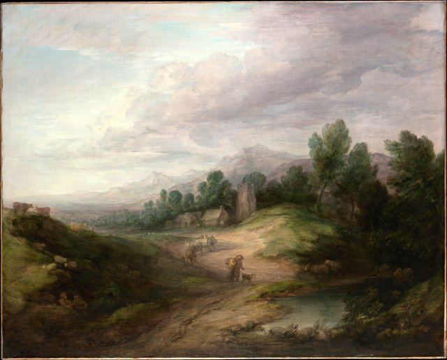 Wooded Upland Landscape by Thomas Gainsborough
