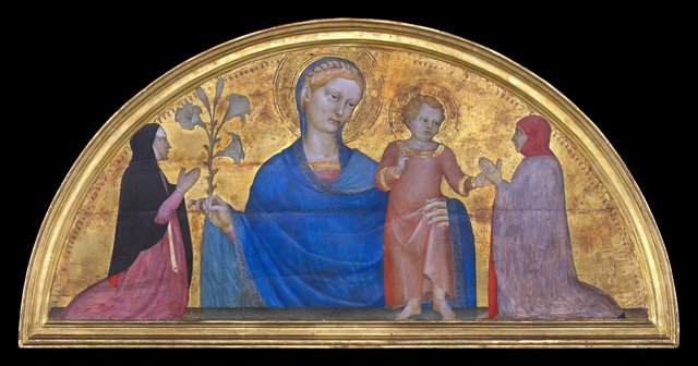 Madonna and Child with Donors by Giovanni da Milano