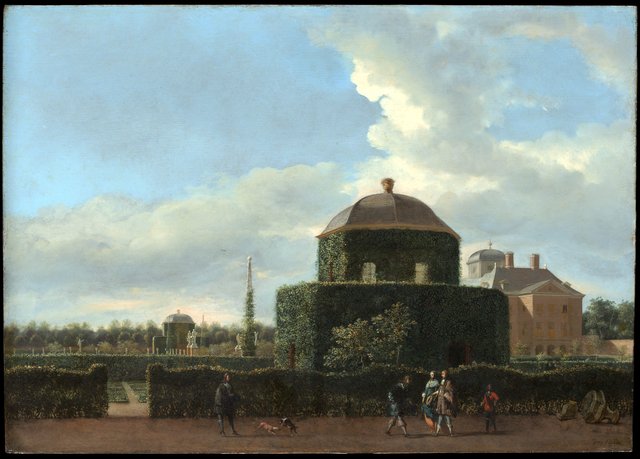 The Huis ten Bosch at The Hague and Its Formal Garden (View from the East) by Jan van der Heyden