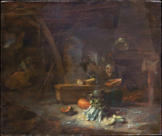 Interior of a Kitchen by Willem Kalf