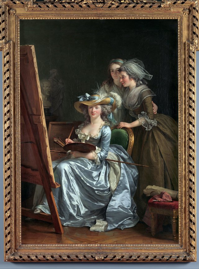 Self-Portrait with Two Pupils, Marie Gabrielle Capet (1761–1818) and Marie Marguerite Carraux de Rosemond (1765–1788) by Adélaïde Labille-Guiard