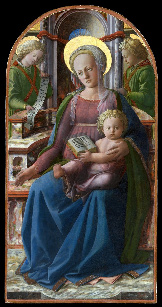 Madonna and Child Enthroned with Two Angels by Filippo Lippi