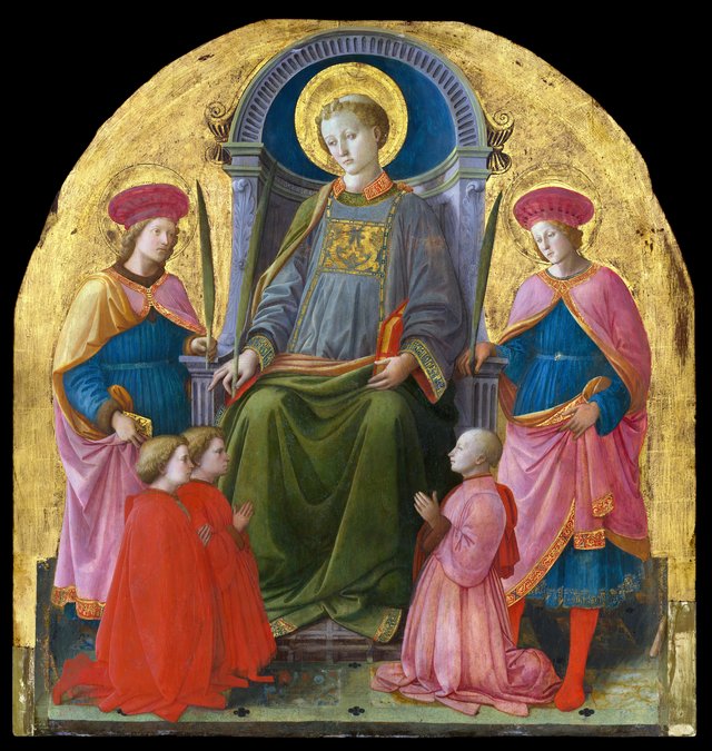 Saint Lawrence Enthroned with Saints and Donors by Filippo Lippi