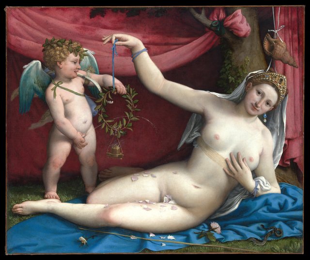 Venus and Cupid by Lorenzo Lotto