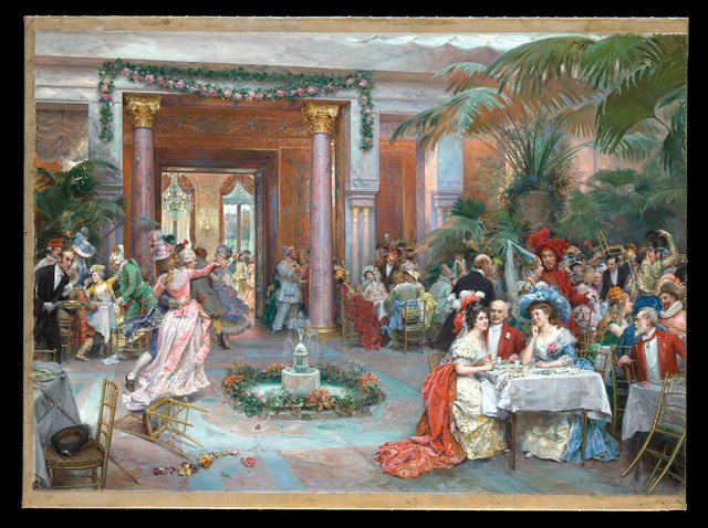 Masquerade Ball at the Ritz Hotel, Paris by Raimundo de Madrazo y Garreta