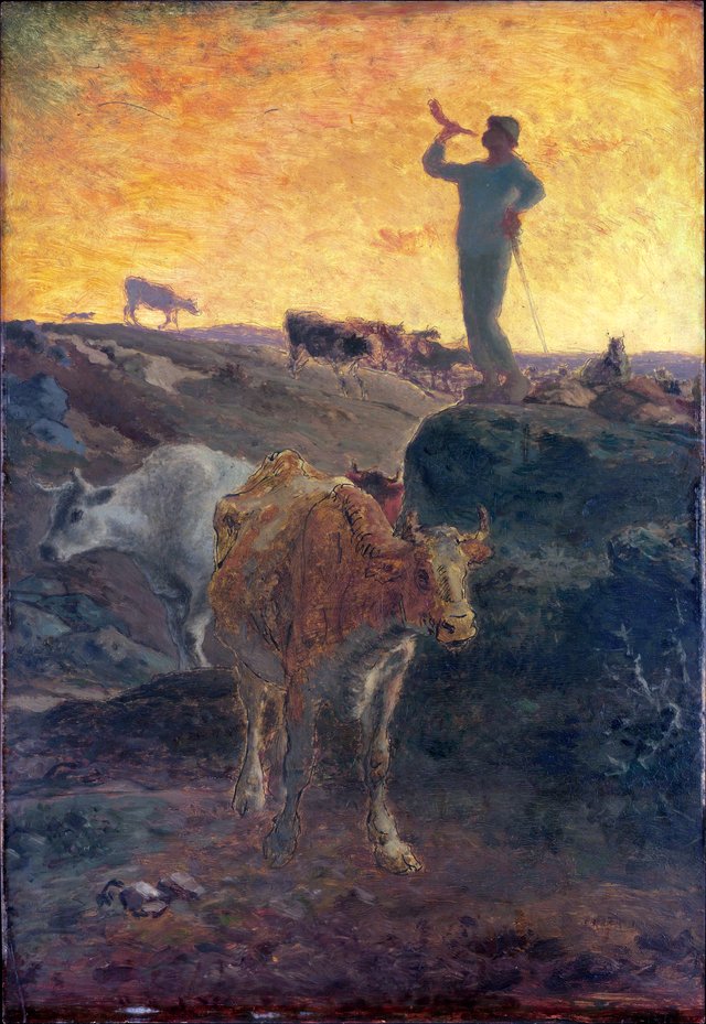Calling the Cows Home by Jean-François Millet