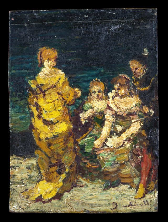 Four Figures by Adolphe Joseph Thomas Monticelli