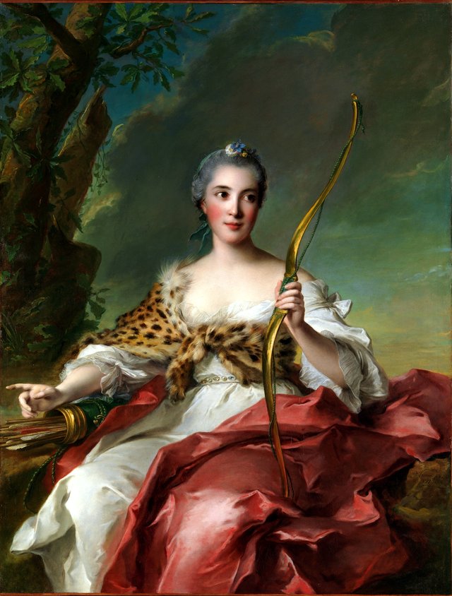 Madame Bergeret de Frouville as Diana by Jean-Marc Nattier