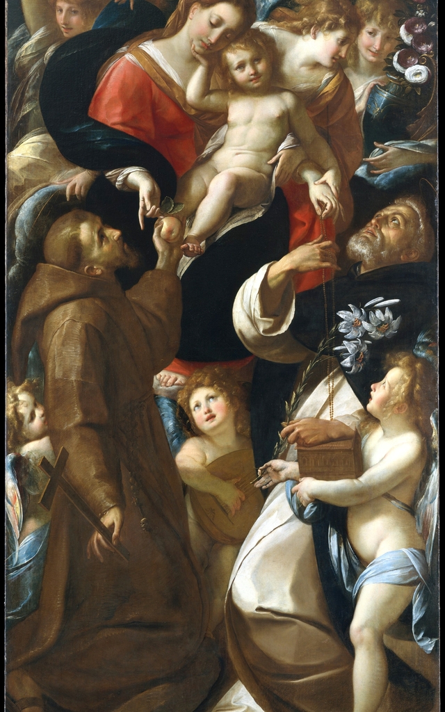 Madonna and Child with Saints Francis and Dominic and Angels by Giulio Cesare Procaccini
