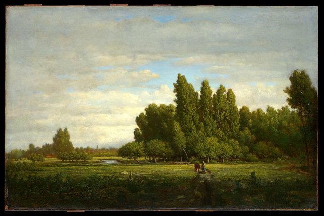 A Meadow Bordered by Trees by Théodore Rousseau