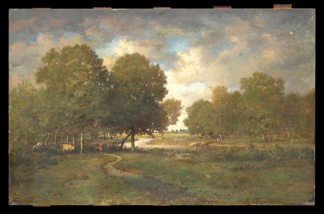 A River in a Meadow by Théodore Rousseau