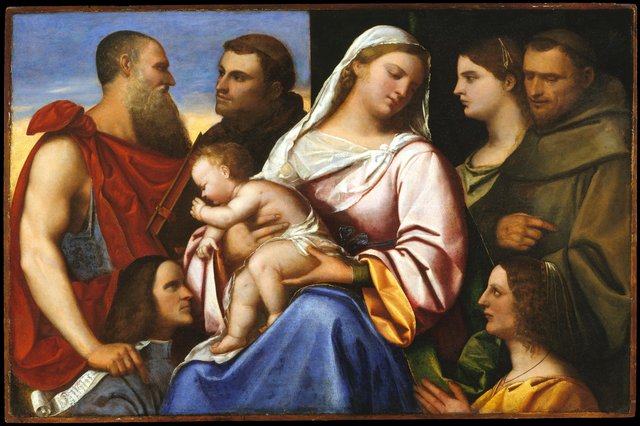 Madonna and Child with Saints and Donors by Sebastiano del Piombo