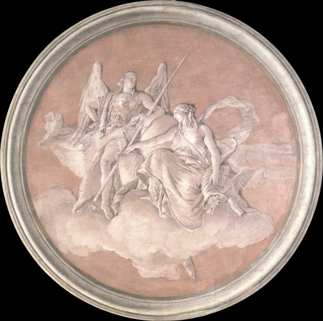 Allegorical Figures Representing Virtue and Abundance by Giovanni Battista Tiepolo