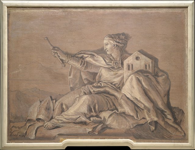 Allegorical Figure Representing Europe by Giovanni Domenico Tiepolo