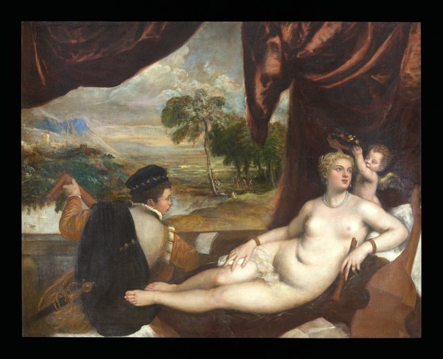 Venus and the Lute Player by Titian