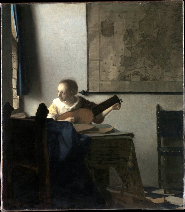 Young Woman with a Lute by Johannes Vermeer