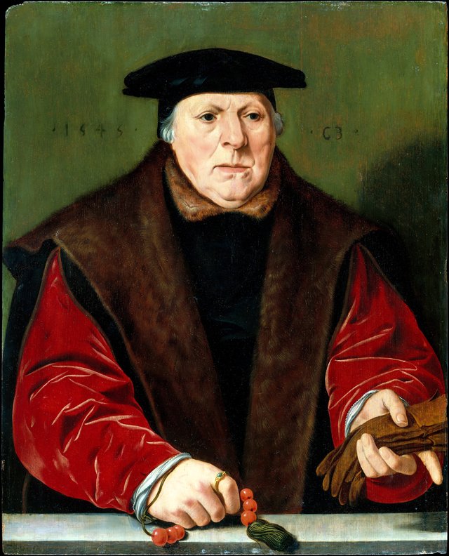 Portrait of a Man with a Rosary by Jan Cornelisz Vermeyen
