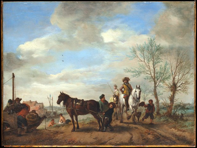 A Man and a Woman on Horseback by Philips Wouwerman