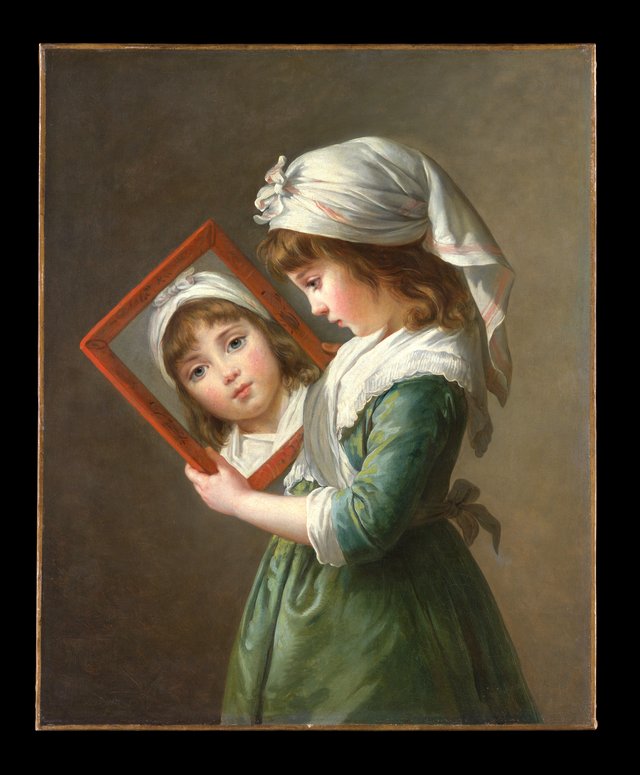 Julie Le Brun (1780–1819) Looking in a Mirror by Élisabeth Louise Vigée Le Brun