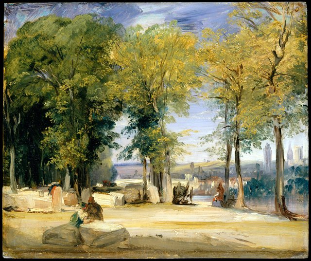 View near Rouen by Richard Parkes Bonington
