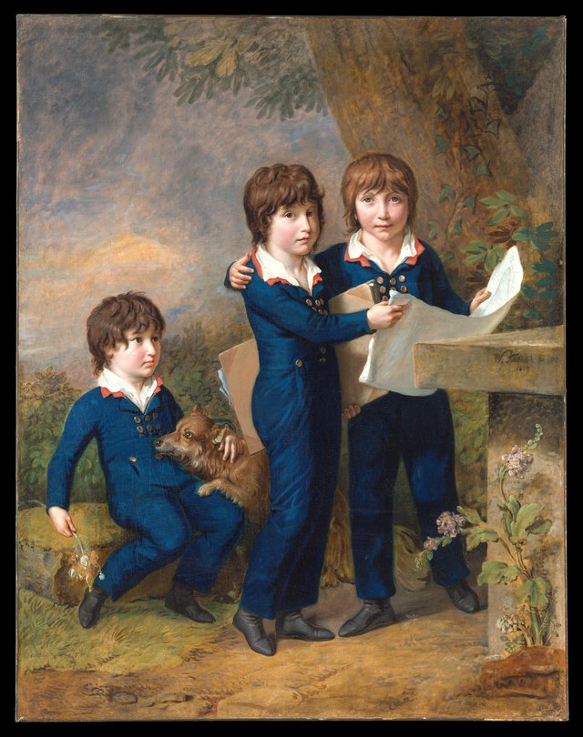 The Children of Martin Anton Heckscher: Johann Gustav Wilhelm Moritz (1797–1865), Carl Martin Adolph (1796–1850), and Leopold (born 1792) by Johann Heinrich Wilhelm Tischbein