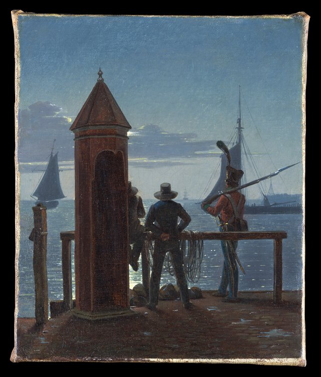 View from the Citadel Ramparts in Copenhagen by Moonlight by Martinus Rørbye