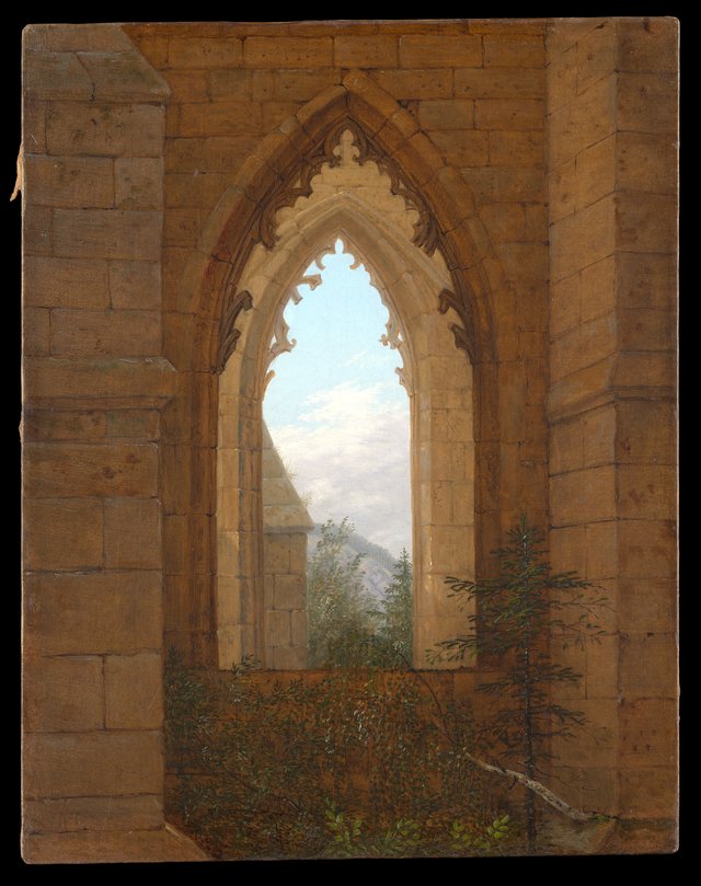 Gothic Windows in the Ruins of the Monastery at Oybin by Carl Gustav Carus